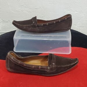 Zara Made in Spain Pointed Toe Suede Loafers Size 37 or 6